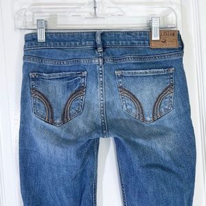 Hollister low rise skinny Medium Blue Wash Denim Jeans size 0/ 24/31